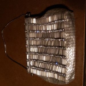 Gorgeous rare Vintage Walborg Beaded  Rhinestone metal handbag purse  Ho…